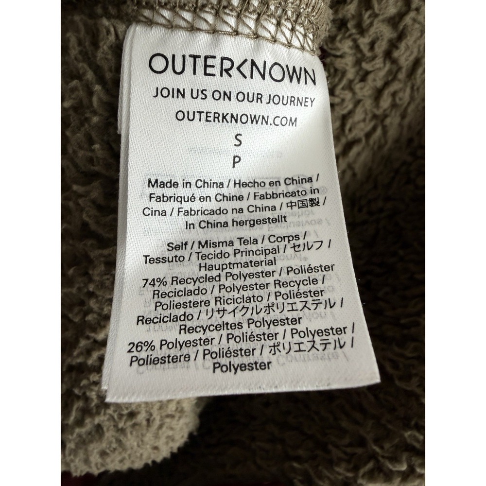 Outerknown Jacket Skyline Sherpa Military Olive Men's Size Small - Picture 10 of 11